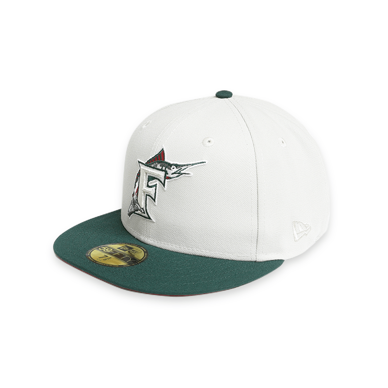 Florida Marlins 10th Anniversary White 59FIFTY Fitted Hat for Men - Official MLB Baseball Cap for Sports Fans & Collectors - Perfect for Games, Gifts, and Casual Wear