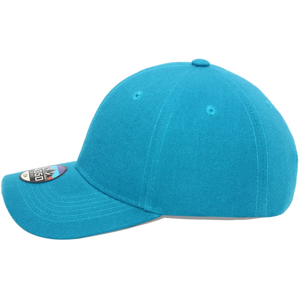 Unisex Plain Solid Velcro Baseball Cap for Men & Women - Adjustable Strap, Casual & Sporty Hat for Outdoor Activities, Running, Hiking, and Daily Wear