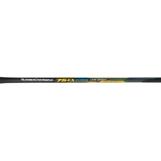 Li Ning Turbo Charging 75 EX Black/Gold Badminton Racket Unstrung - Professional Badminton Racquet for Advanced Players - Perfect for Tournaments & Training Sessions