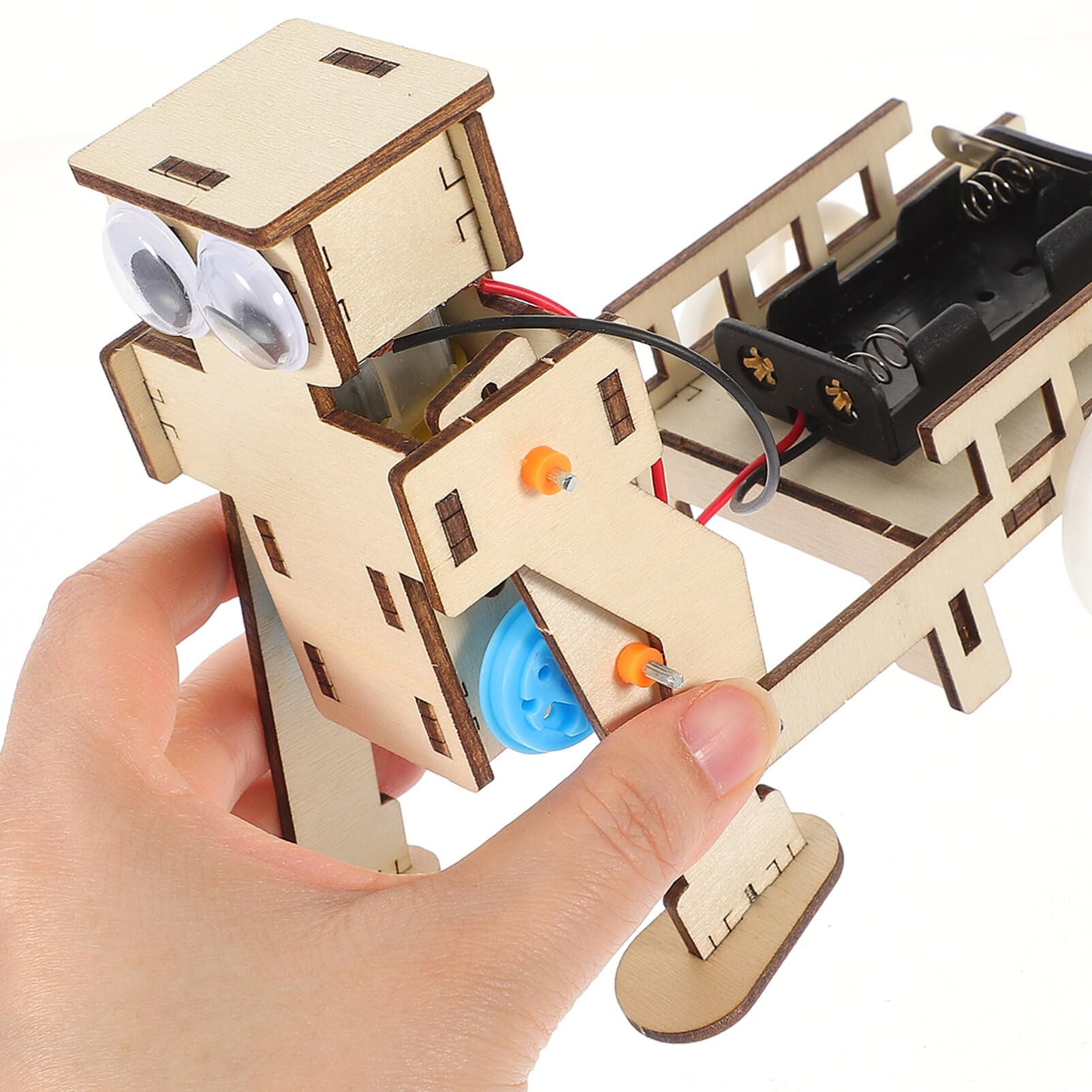 STEM Wooden Robot Building Kit - DIY Science Experiment & Engineering Project for Kids | Educational Electronic Woodworking Toy for STEM Learning, School Projects & Creative Play