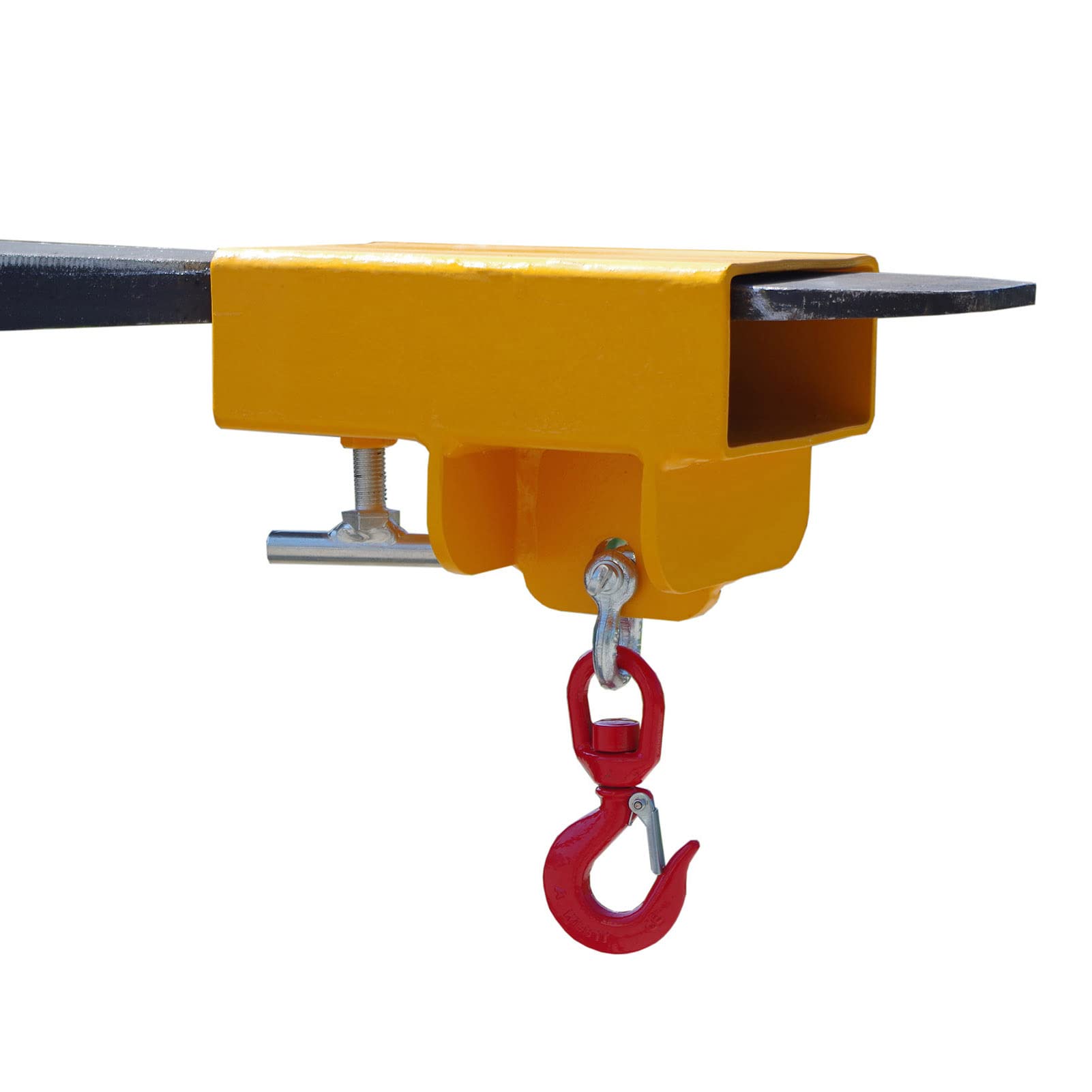 2200lbs Capacity Forklift Lifting Hook Attachment - Heavy Duty Swivel Hook with Large T-Screw for Forklift Crane - Perfect for Warehouse Loading, Construction Sites & Industrial Material Handling
