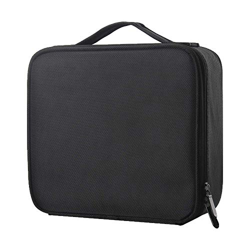 SEVNLUX Professional Travel Makeup Train Case - Portable Cosmetic Organizer with Adjustable Dividers for Makeup Brushes, Toiletries & Jewelry Storage (Small, Black Panther) - Perfect for Travel, Salon & Home Organization