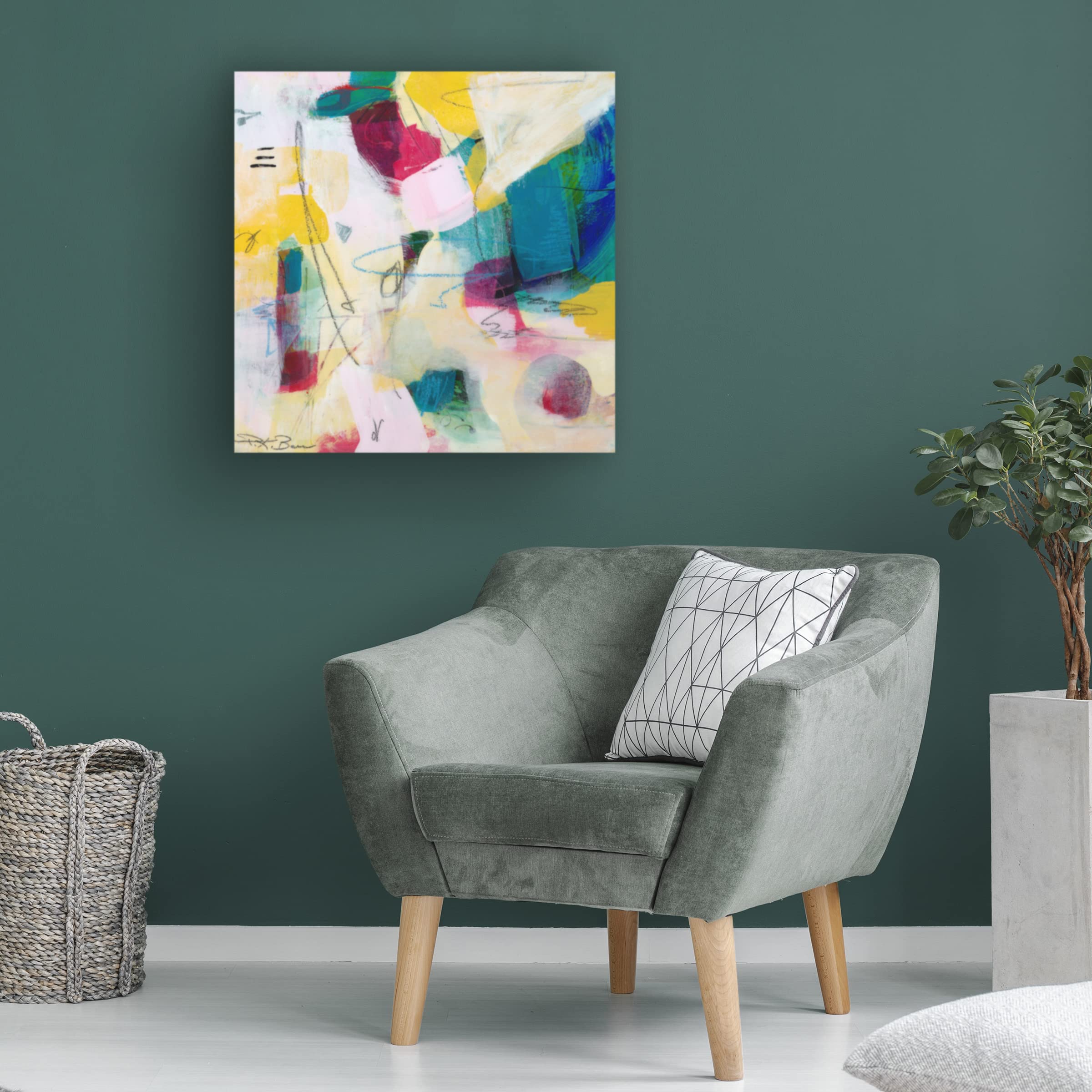 Trademark Fine Art 'Oide 3' Canvas Wall Art by Pamela K Beer - Modern Abstract Painting for Living Room, Bedroom & Office Decor