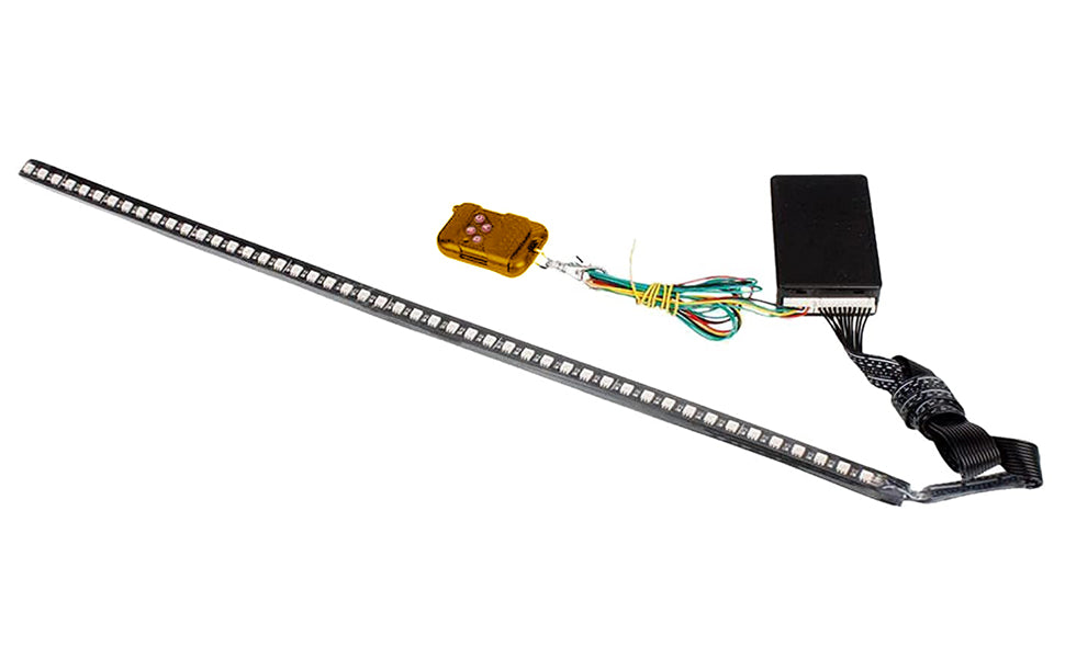 24/7 Color LED Knight Rider Accent Lighting Strip Kit with Remote Control - Customizable Car Interior Lighting for Cars, Trucks, and Motorcycles