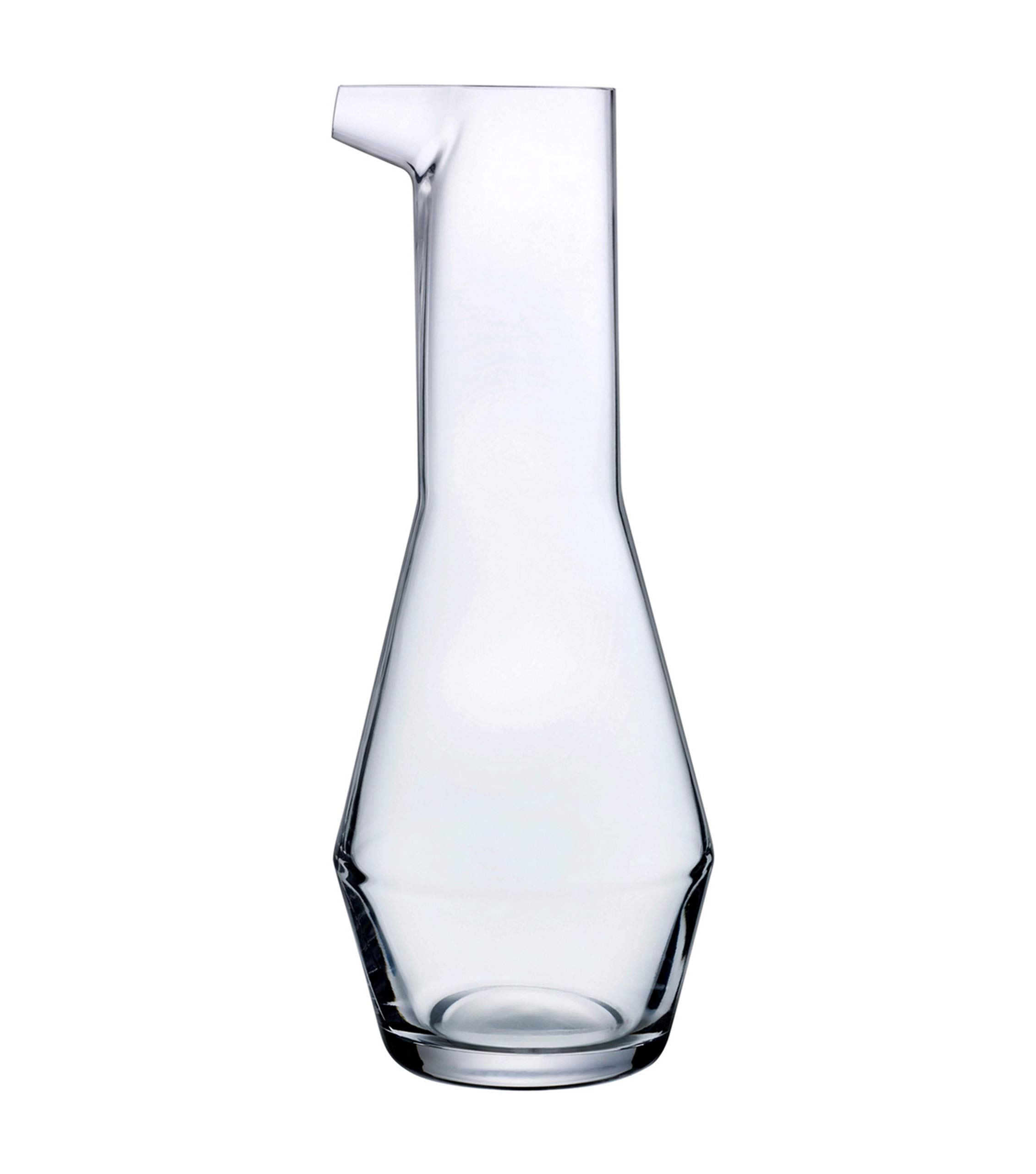 NUDE Lead-Free Crystal Glass Beak Water Carafe & Wine Decanter - Clear, Elegant Design for Dining, Entertaining & Home Bar Use