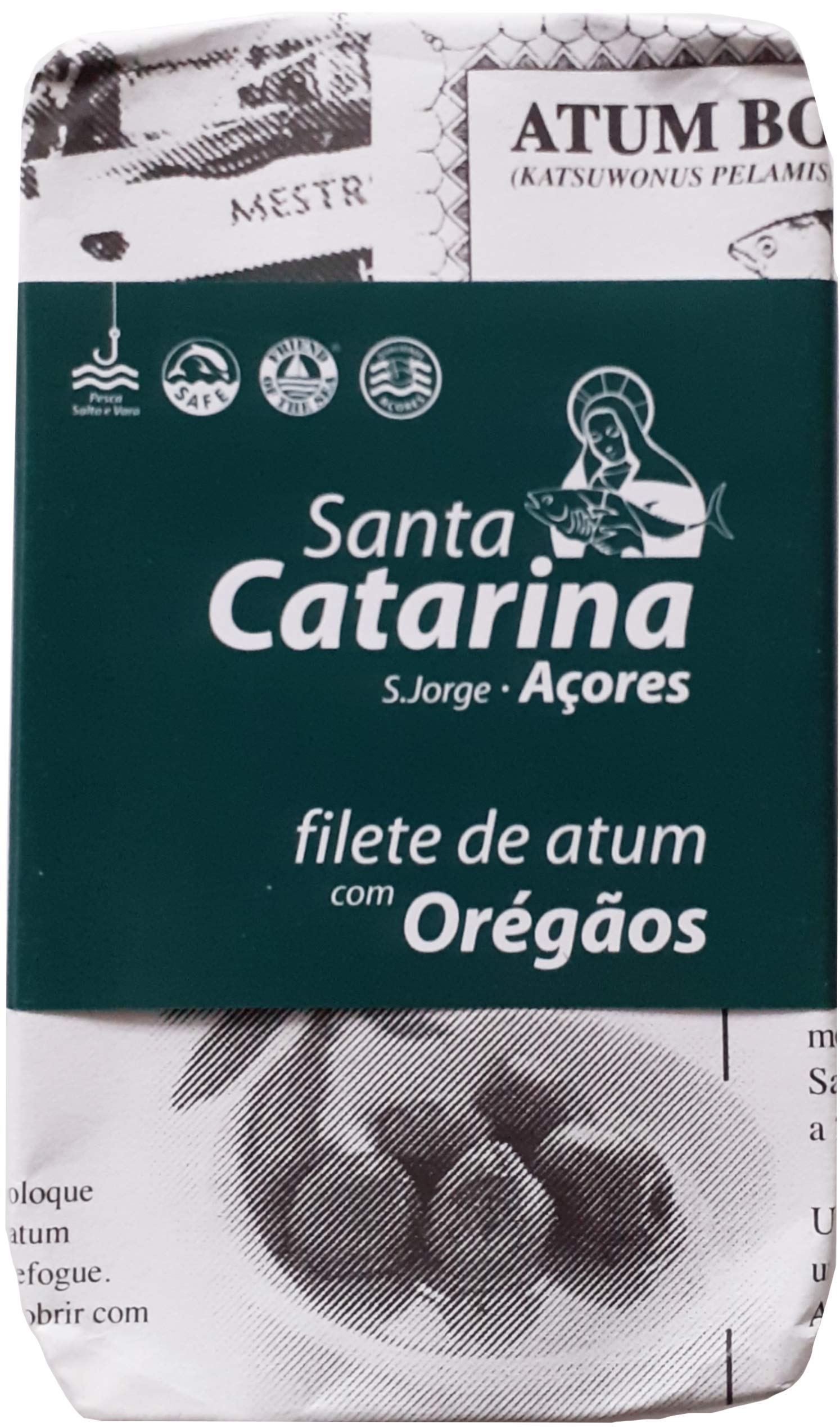 Premium Santa Catarina Tuna Fillet in Extra Virgin Olive Oil with Oregano - Gourmet Canned Fish for Salads, Sandwiches & Mediterranean Recipes