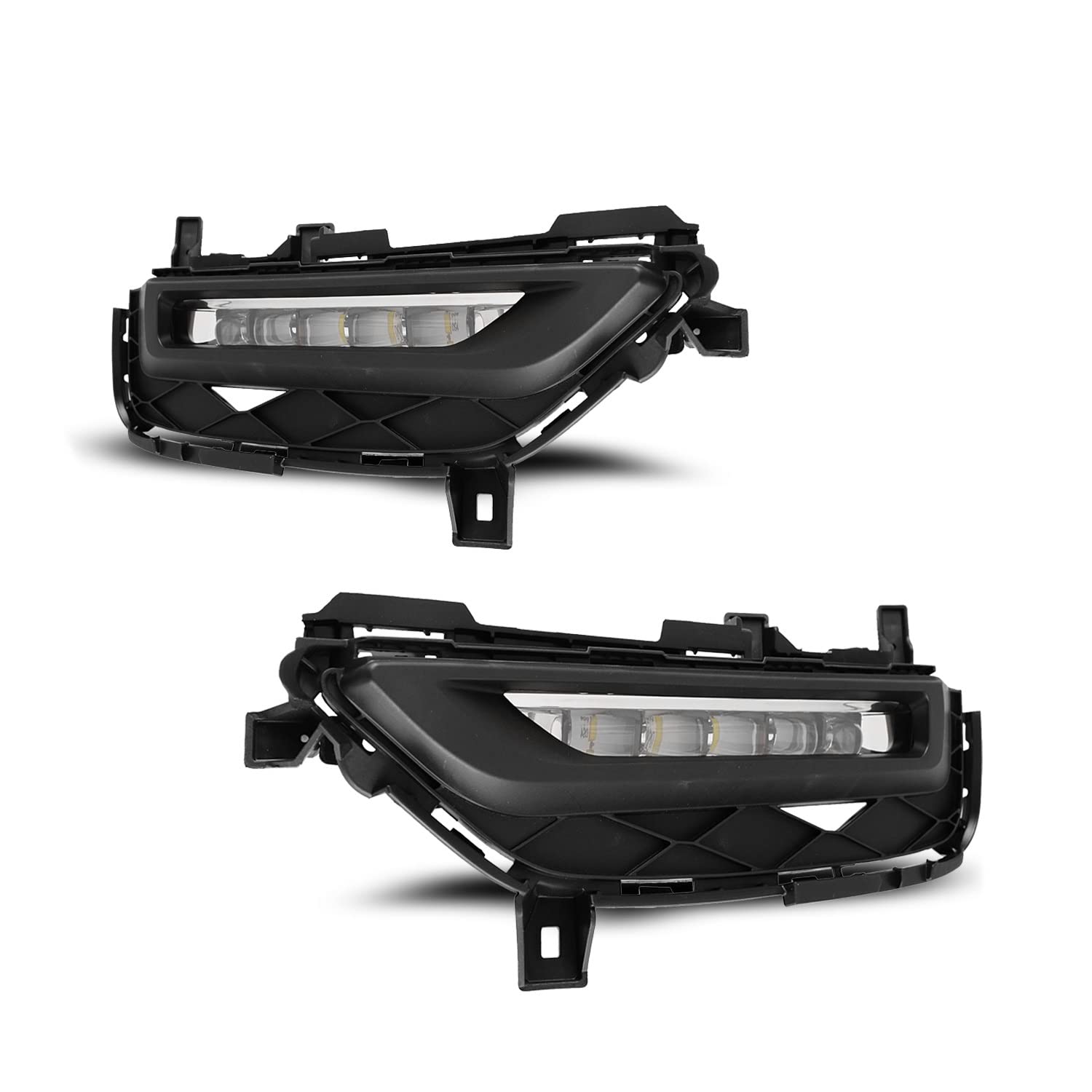 2016-2017 Honda Accord Coupe LED Fog Lights with DRL - Clear Lens, Wiring Kit & Switch Included (1 Pair) - Perfect for Night Driving & Enhanced Visibility