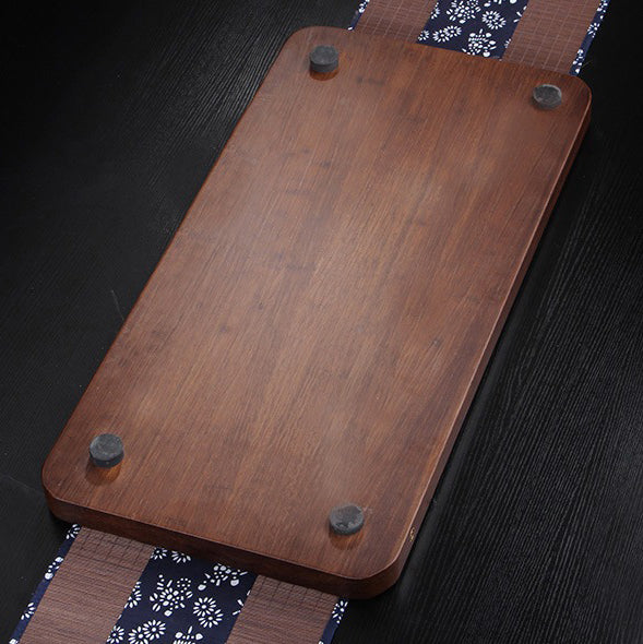 Premium Zen Gongfu Bamboo Tea Tray - Handcrafted Chinese Tea Ceremony Set for Matcha, Oolong & Herbal Tea - Perfect for Meditation, Home Decor & Tea Lovers