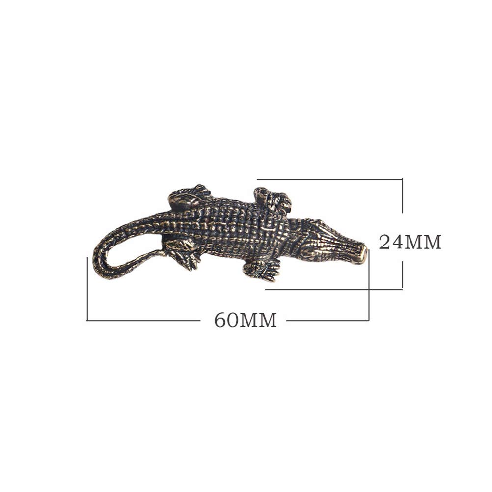 BESPORTBLE 2-Piece Crocodile-Shaped Copper Pet Ornament for Office Desk Decor - Perfect for Home, Office, and Gift Giving