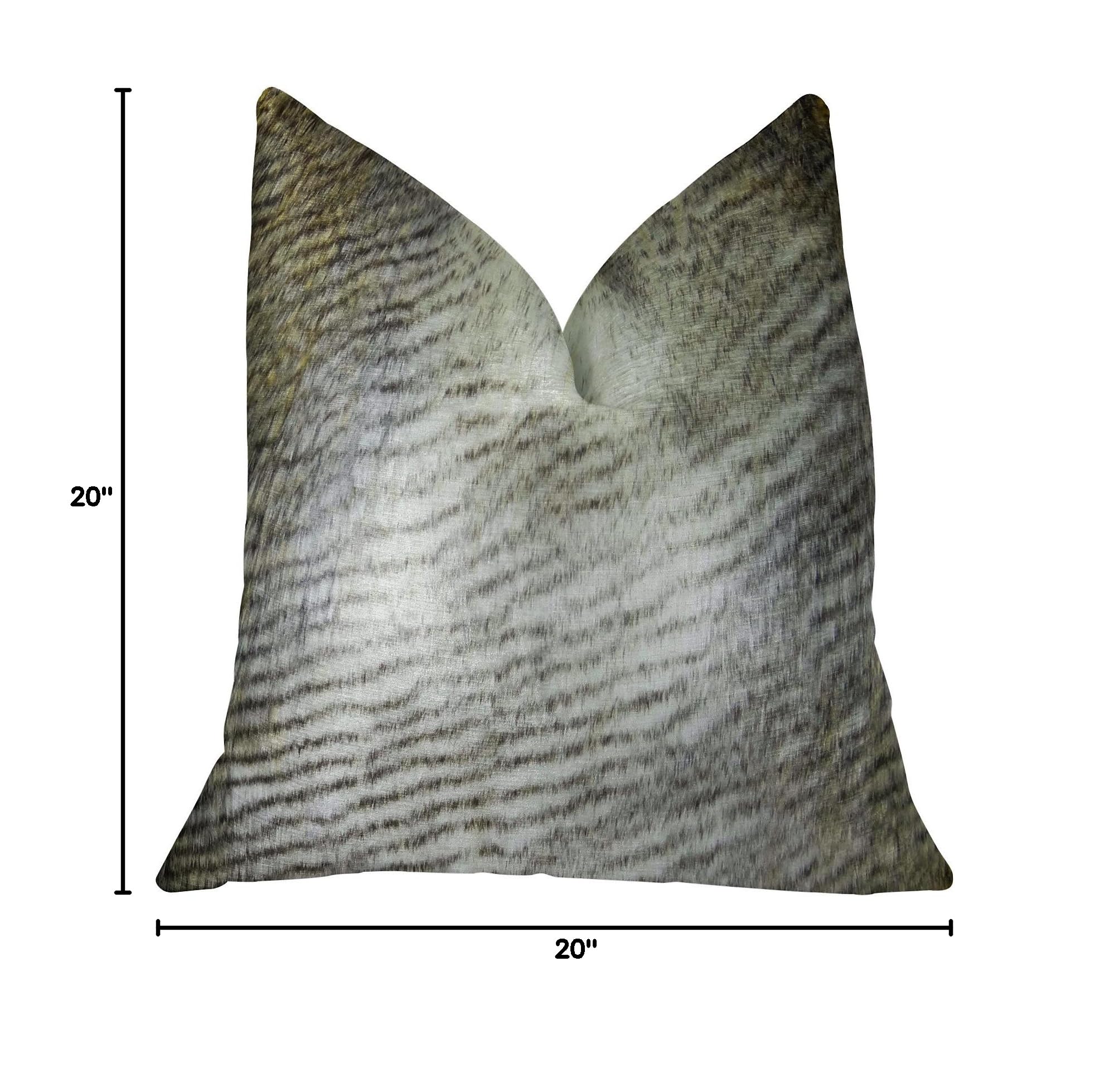 Plutus Delicate Alaskan Hawk Handmade Luxury Pillow - 20x20 Inches Square Decorative Throw Pillow for Sofa, Bed, Living Room & Home Decor
