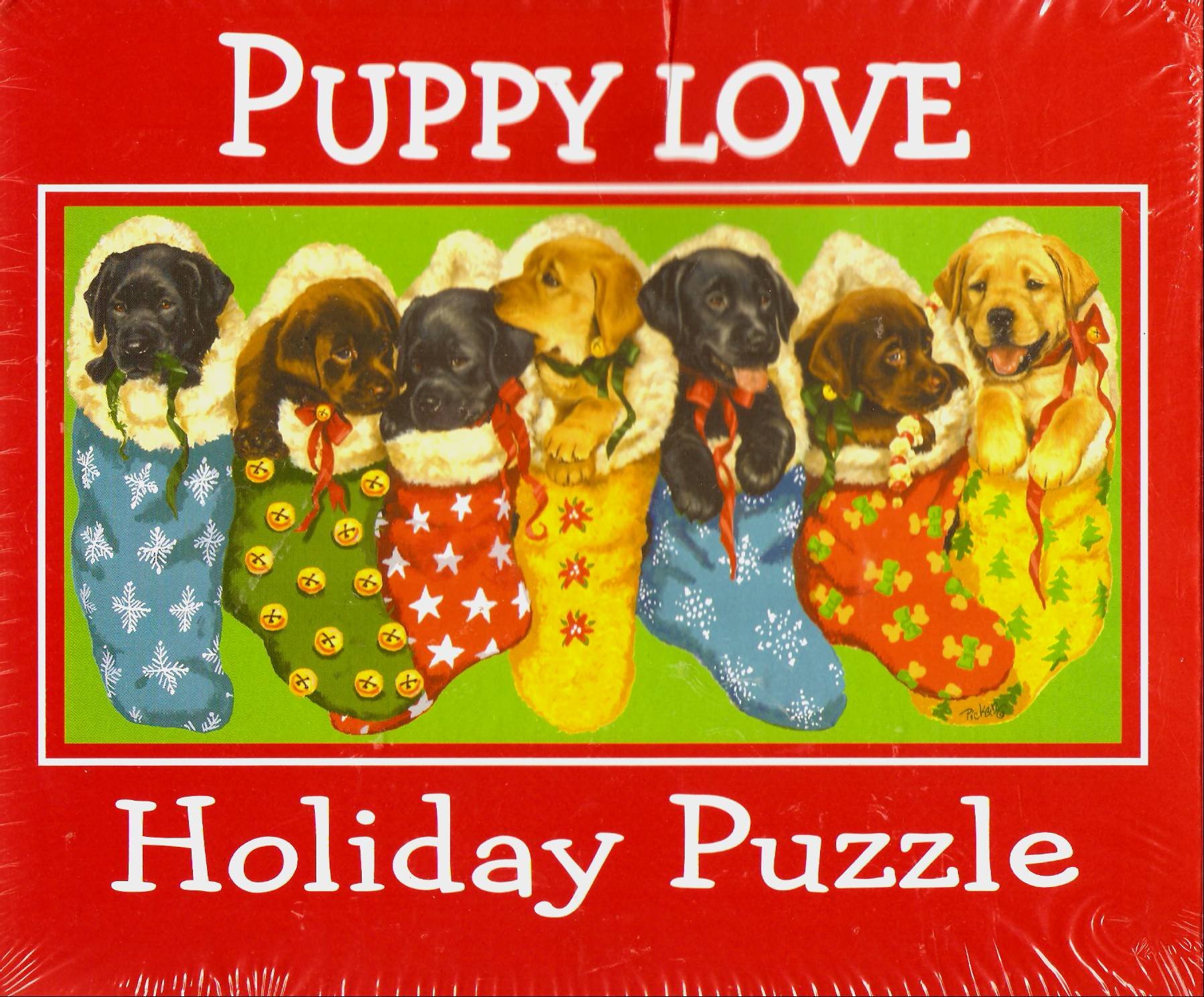 1000 Piece Puppy Love Holiday Jigsaw Puzzle for Adults - Festive Christmas Dog Puzzle with Cute Puppies - Perfect for Family Game Night & Winter Decor