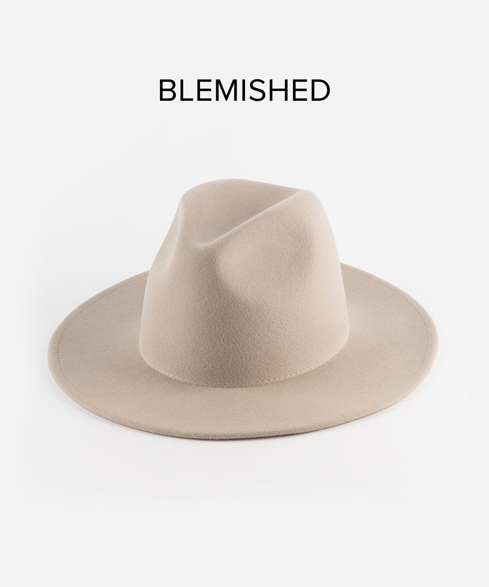 Wes Fedora Hat Ivory - Vintage Style Blemished Fedora for Men & Women - Perfect for Casual Wear, Costumes, and Outdoor Events