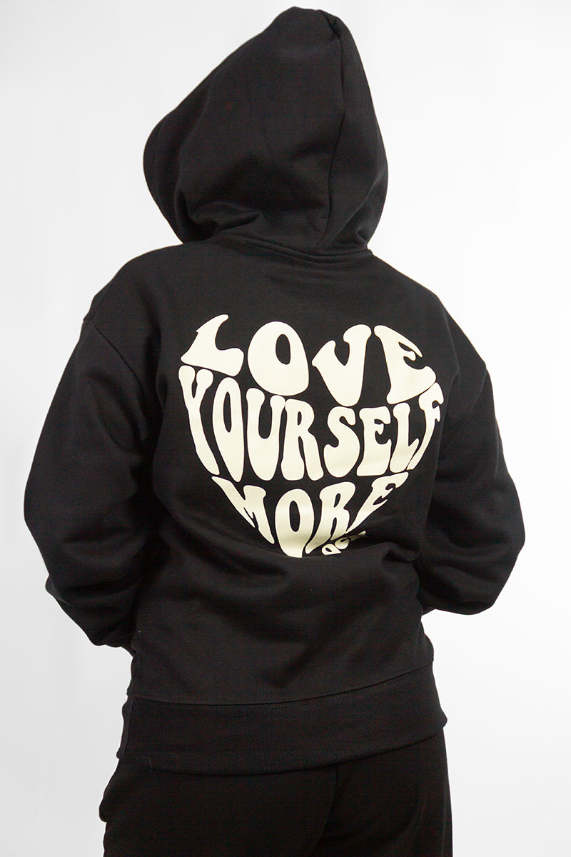 Women's Toji 601U8 Black Hooded Kangaroo Pocket Sweatshirt - Cozy Casual Wear for Everyday Comfort & Street Style