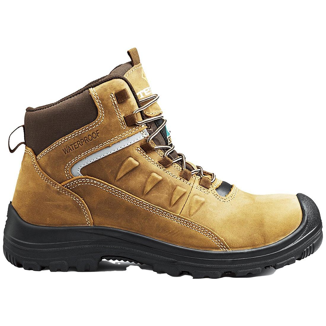 Findlay 6 Inch Waterproof Composite Toe Work Boots for Men - Brown Safety Shoes for Construction, Hiking & Outdoor Work