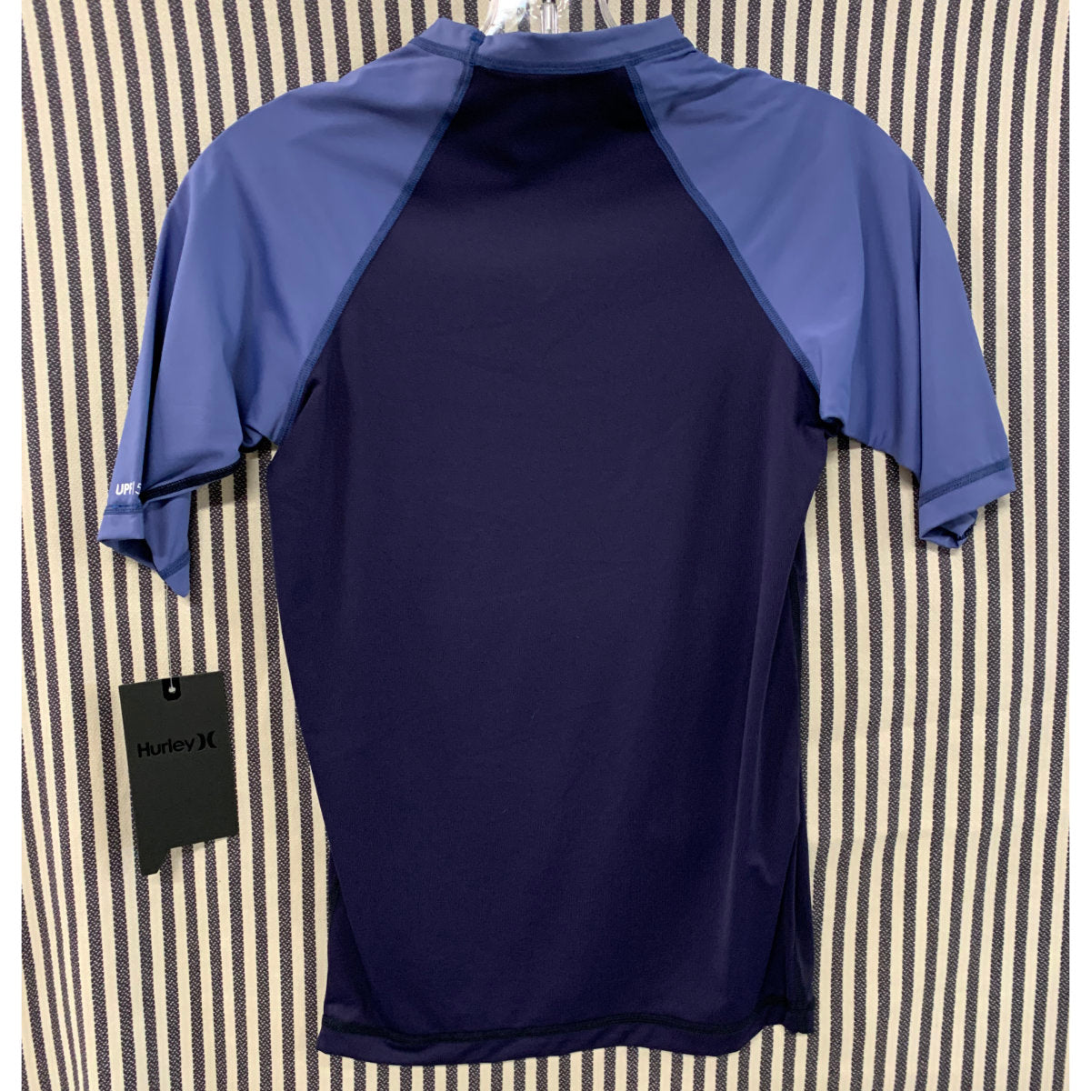 Men's Hurley One & Only Short Sleeve Rash Guard Shirt - UPF 50+ Sun Protection for Surfing, Swimming & Outdoor Activities | Obsidian Color
