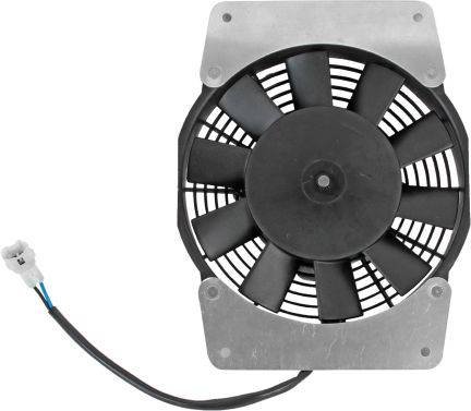 RAREELECTRICAL Replacement Cooling Fan Motor for 2006-2010 Yamaha Wolverine 450 4X4 - Compatible with RFM0019, 70-1028, 463745, 5ND-E2405-00-00 - Perfect for ATV Cooling System Maintenance & Off-Road Vehicle Repairs