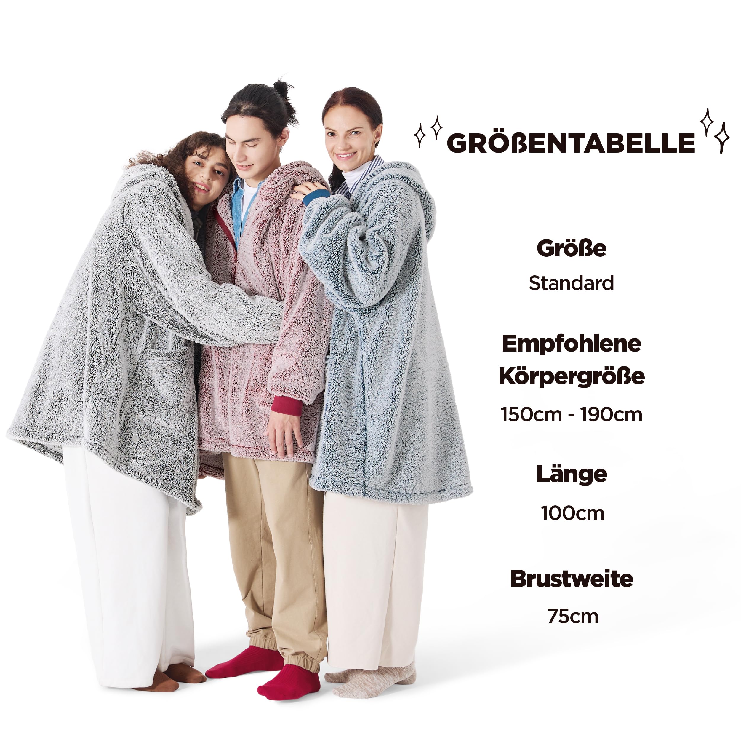 BEDSURE Wearable Blanket with Sleeves and Hood - Ultra Soft Sherpa Hoodie Blanket for Adults, Cozy Fleece Snuggie for TV Watching, Gaming, Reading & Lounging at Home