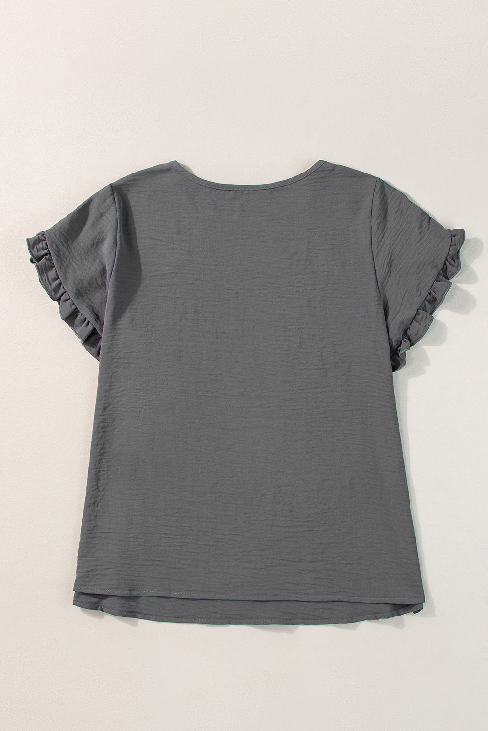 Curvy Fit Ruffled Short Sleeve Blouse for Women | Flattering Plus Size Summer Top | Perfect for Casual Outings & Date Nights