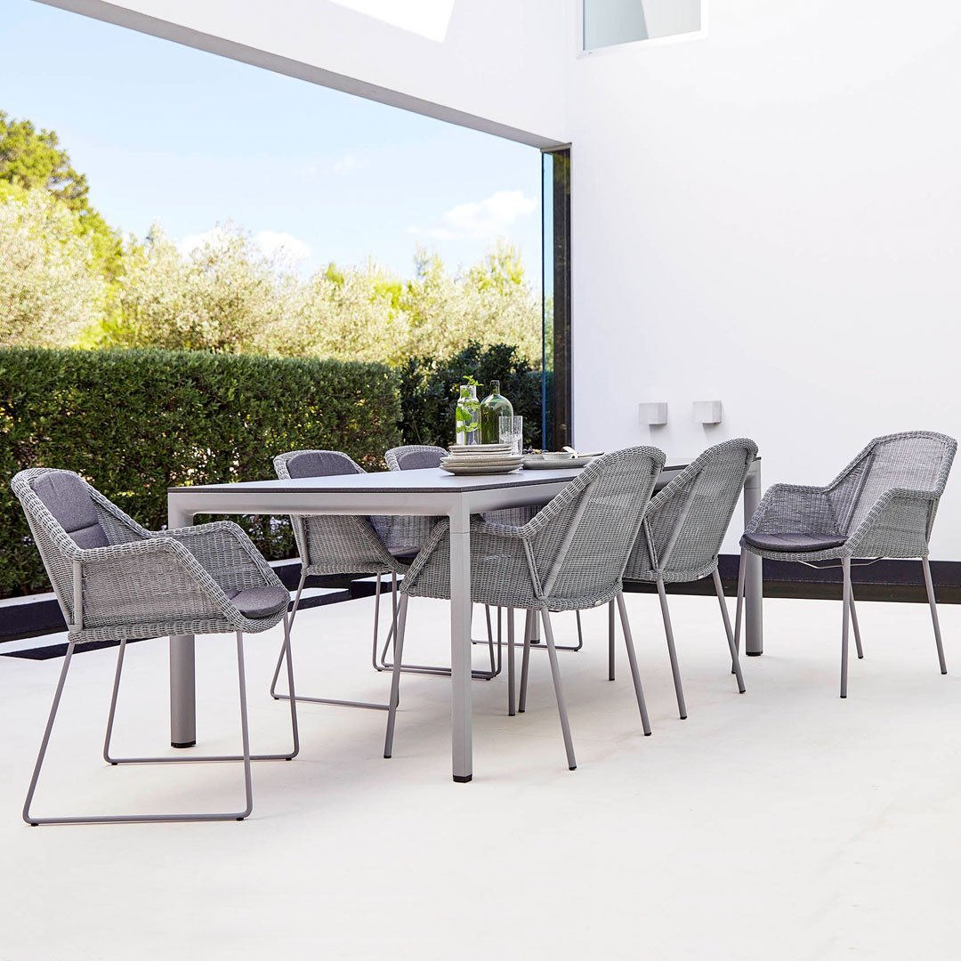 Breeze Outdoor Chair with Sled Base - Lightweight Patio Furniture for Backyard, Poolside, and Garden Relaxation