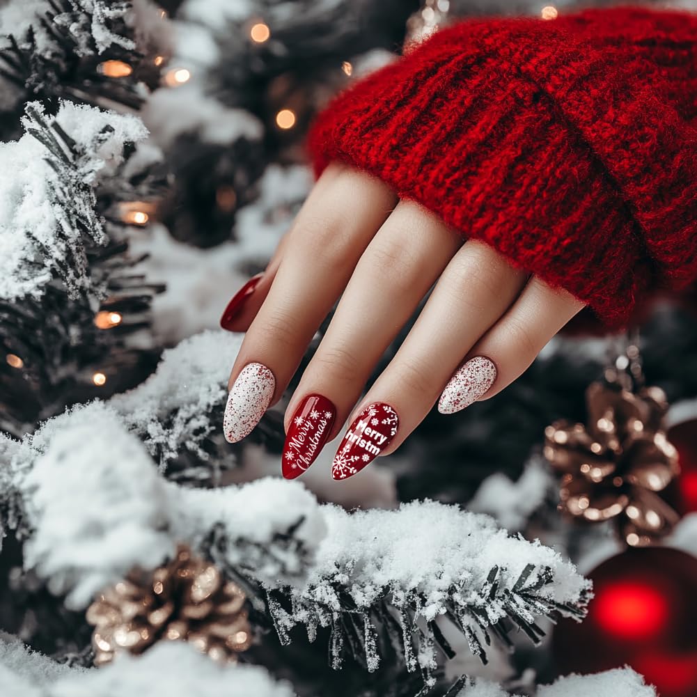 PandaHall Winter Christmas Nail Art Plates Set - 3PCs Reusable DIY Nail Design Templates for Holiday Manicures, Perfect for Christmas Parties & Gift Giving