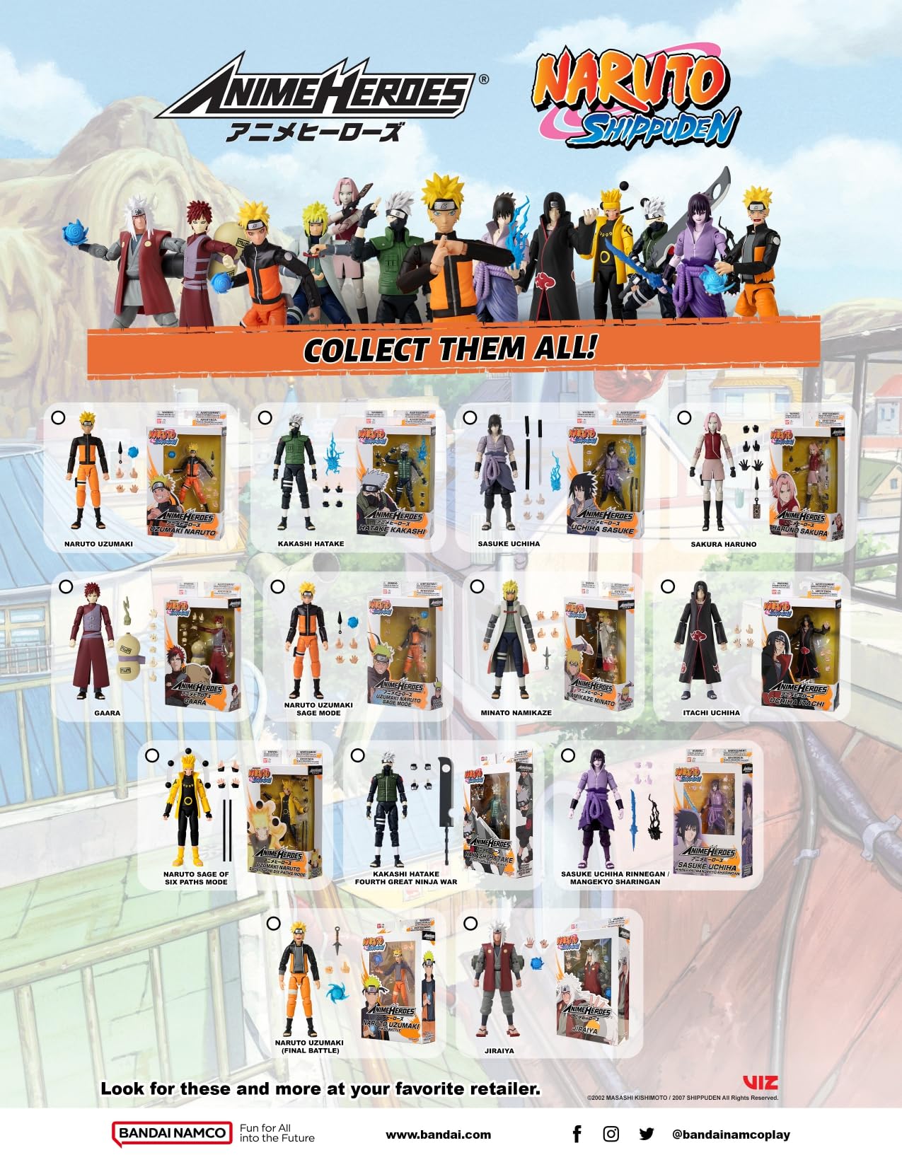 Bandai Anime Heroes Naruto Jiraiya Action Figure - 6-Inch Collectible Toy with Multiple Poses - Perfect for Anime Fans, Collectors & Gift Giving | Display, Play & Cosplay Scenes