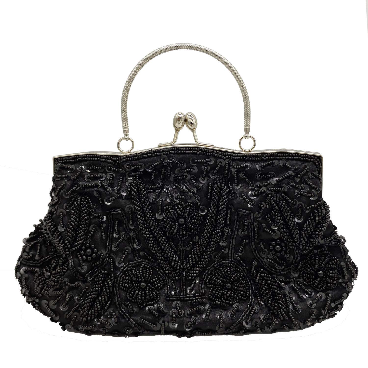 Elegant Sequin Beaded Evening Handbags for Women - Vintage Wedding Clutch Purse | Perfect for Prom, Gala, Cocktail Party & Special Occasions