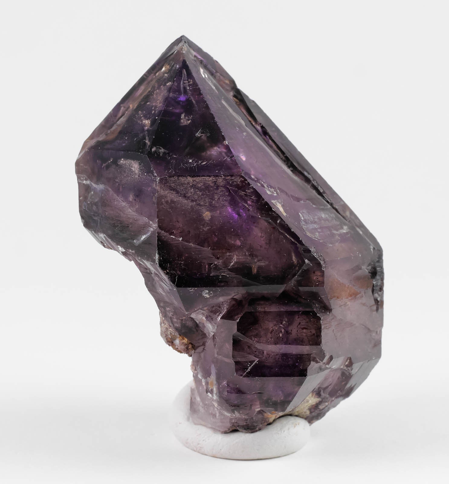 Natural Amethyst with Red Hematite Needles - Raw Crystal Birthstone for February | Unique Healing Stone Gift, Boho Home Decor for Meditation & Spiritual Energy
