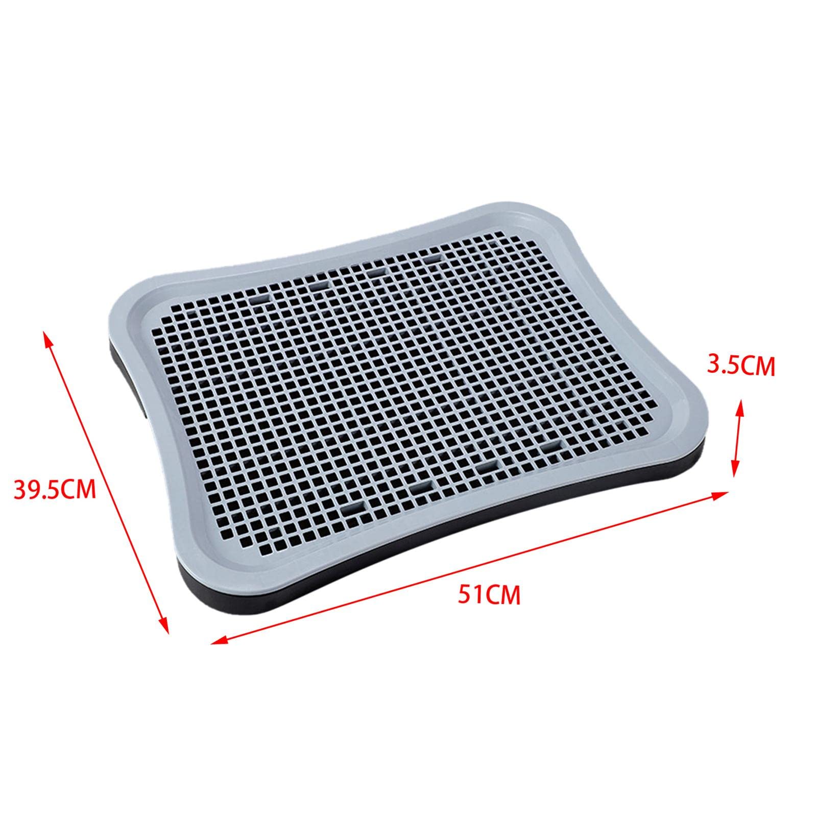 **Easy Clean Pet Potty Training Tray for Puppies & Kittens - Durable Litter Box with Training Pads for Small Animals (Black) - Perfect for Indoor Housebreaking & Crate Training**