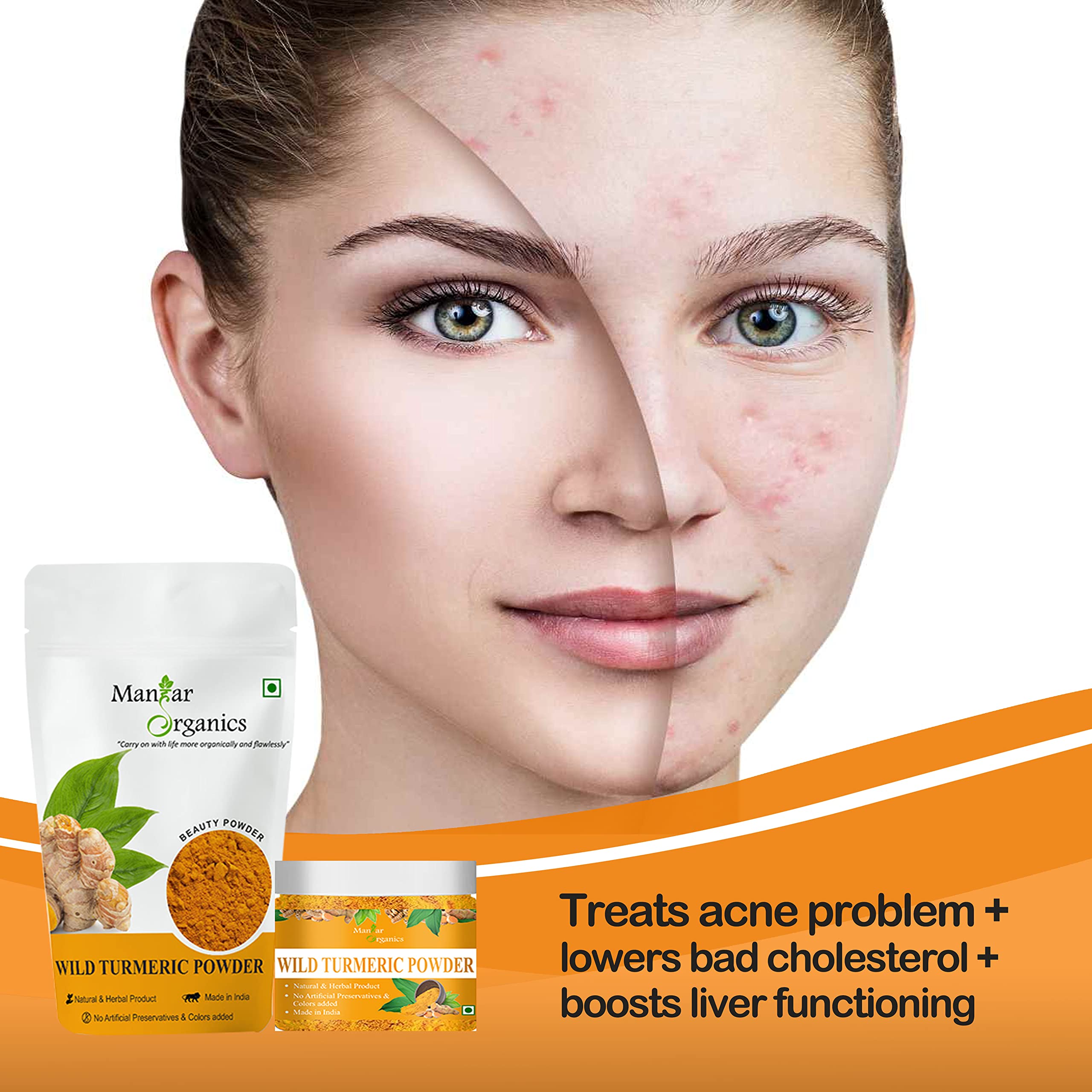 Organic Wild Turmeric Powder (100g) - Kasturi Manjal for Glowing Skin & All Skin Types | Natural Skincare, Face Mask, Hair Care & Ayurvedic Remedies