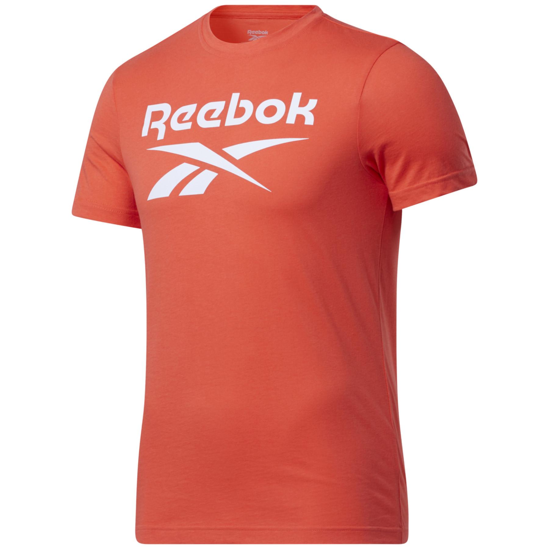 Reebok Women's Identity Big Logo Coral T-Shirt - Stylish Casual Tee for Workout, Gym & Everyday Wear