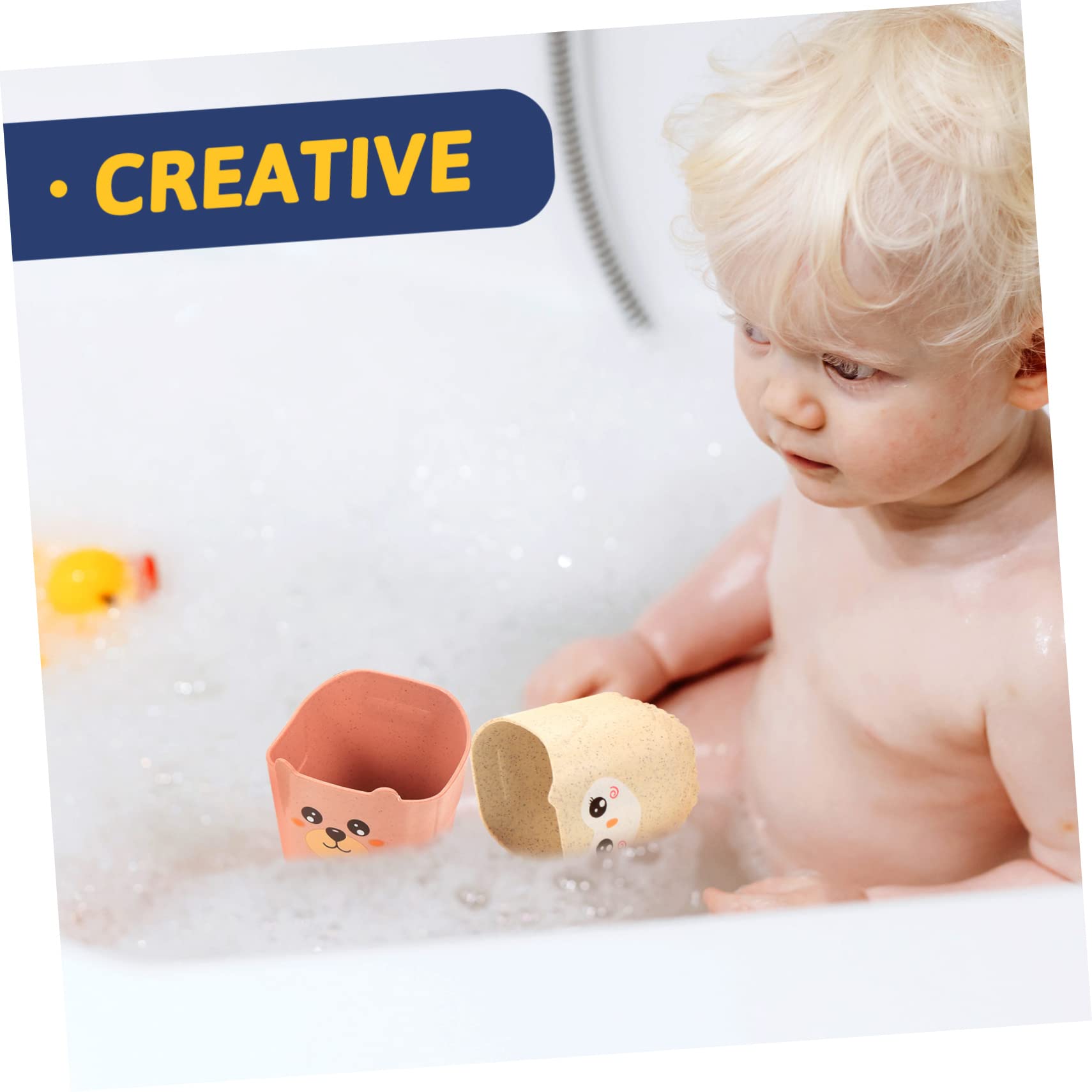 UPKOCH 2 Sets Baby Bath Toys for Newborns - Cute Cartoon Bathtub Toys, Plastic Bathing & Beach Play Set for Toddlers - Fun Bath Time & Outdoor Water Play