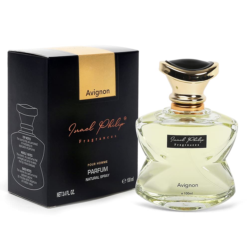 Israel Philip Fragrances - Avignon Perfume (100ml) | Premium Parfum Grade with Natural Essential Oils | Gold Collection Long-Lasting 10-13 Hours | Luxury Scent for Evening Events, Date Nights & Special Occasions