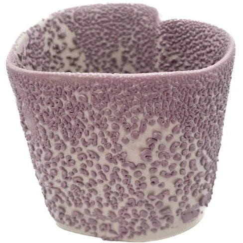 Ritual Glaze Ceramic Crawl Bowl - 5.6 Inch Handmade Purple Pottery for Incense, Meditation & Home Decor