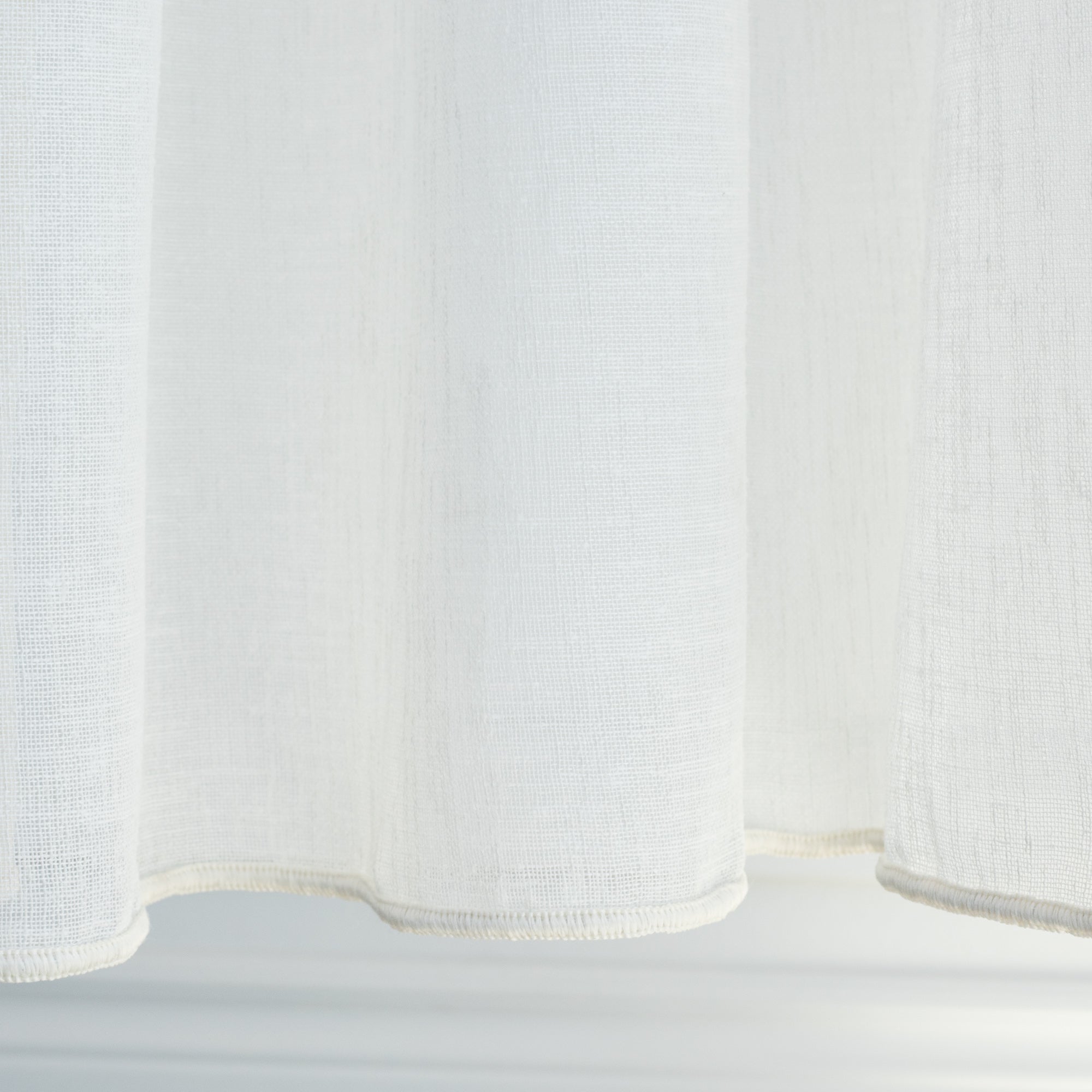 Palermo Double Width Sheer Fabric - Oyster White Premium Curtain Material for Living Room & Bedroom Windows