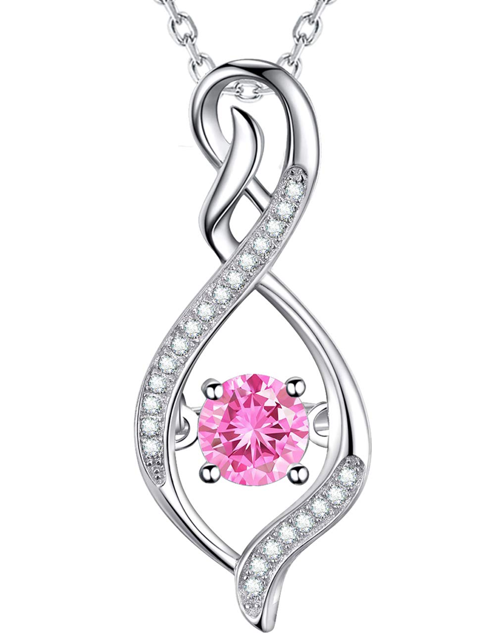 ELDA & CO. Endless Love Necklace for Women - April & May Birthstone Simulated Diamond Emerald Jewelry Gift for Wife, Mom, Her | Perfect for Birthday, Anniversary, Mother's Day & Special Occasions