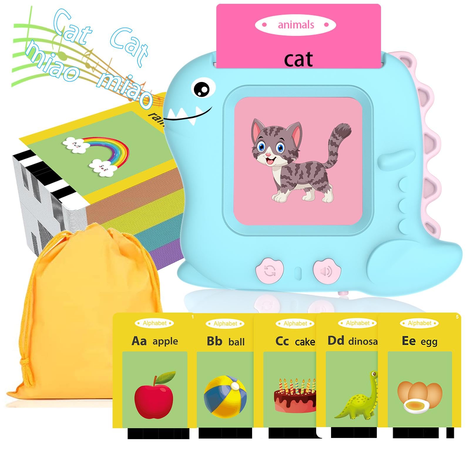 Pocket Speech Talking Flash Cards - 336 Sight Words Educational Toys for Toddlers Age 3-5 | Montessori Learning, Autism Sensory & Speech Therapy Materials | Perfect for Home, Classroom & Travel Use