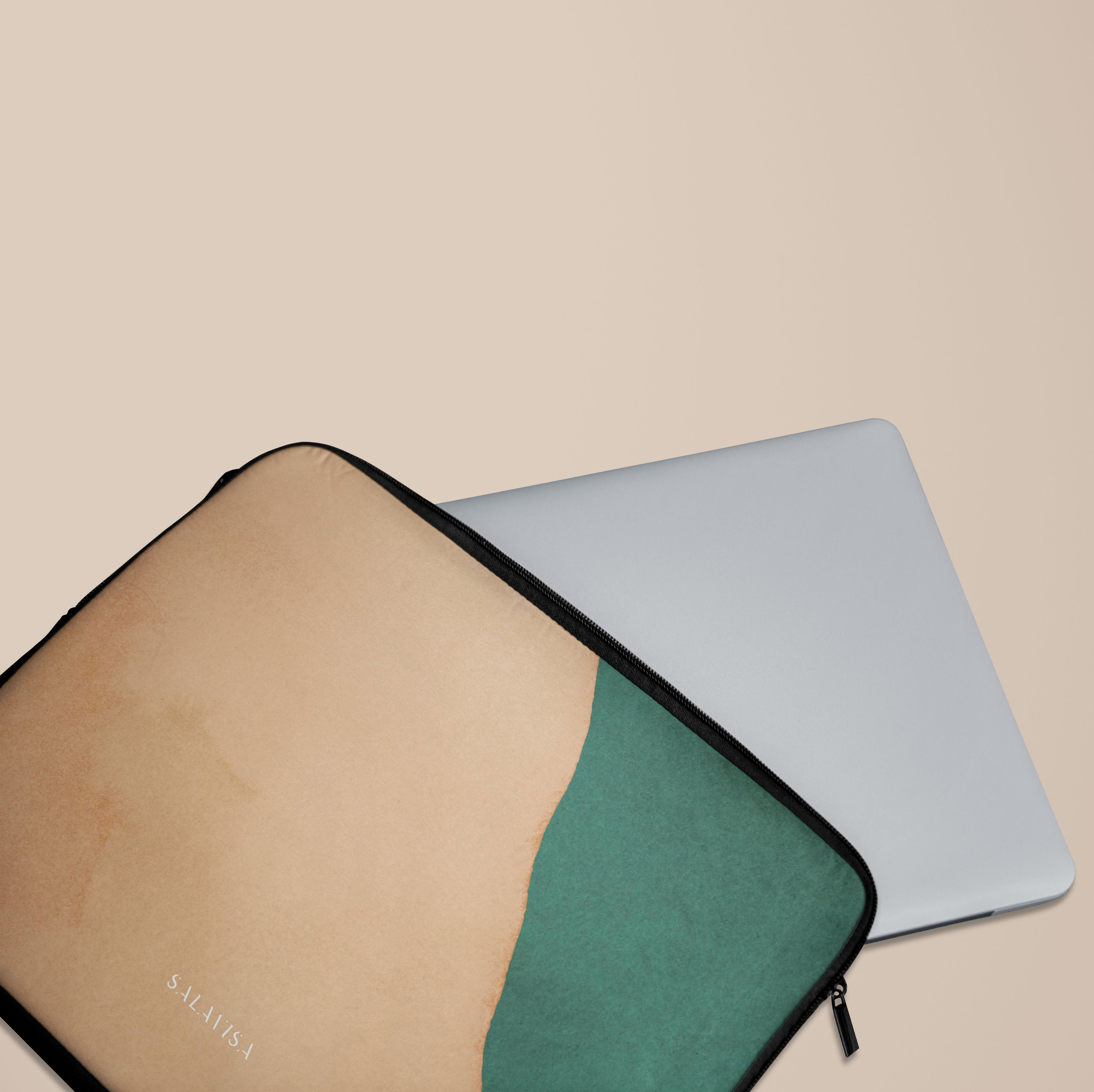 Premium Beige Canvas Laptop Sleeve Case - 13-15 Inch Protective Cover for MacBook Air/Pro - Lightweight & Durable Travel Accessory for Work, School & Commuting