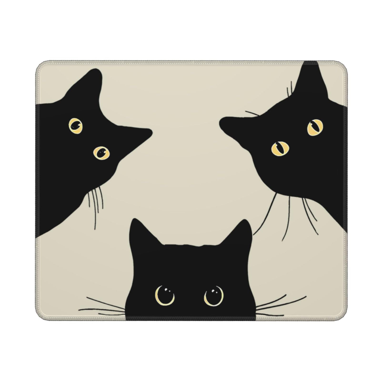 Funny Cat Mouse Pad - Cute Anime Square Desk Pad for Wireless Mouse, Office Decor & Gaming - Non-Slip Computer Mouse Mat for Laptop, PC, Work (7.9×9.5 Inches) - Perfect for Home Office, Gaming Setup & Workspace Accessories