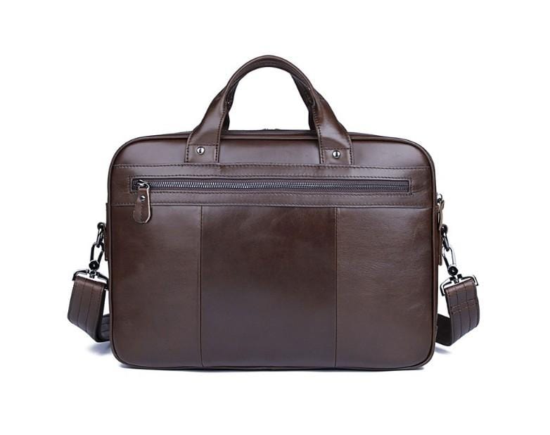 Premium Men's Business Leather Laptop Briefcase - 17 Inch Large Professional Work Bag for Office, Travel & Commuting - Durable Laptop Messenger Bag for Business Professionals & Executives