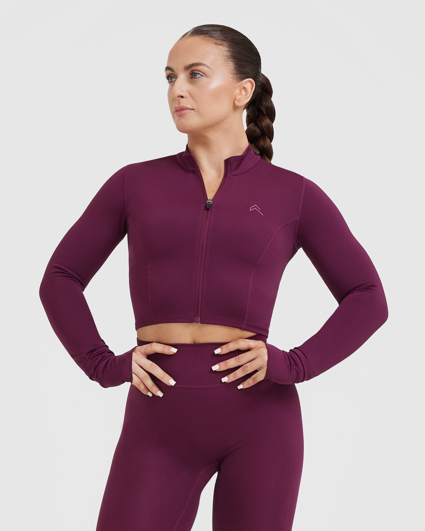 Timeless Women's Crop Jacket in Ripe Fig Color | Lightweight Spring Outerwear for Casual Wear & Street Style Fashion