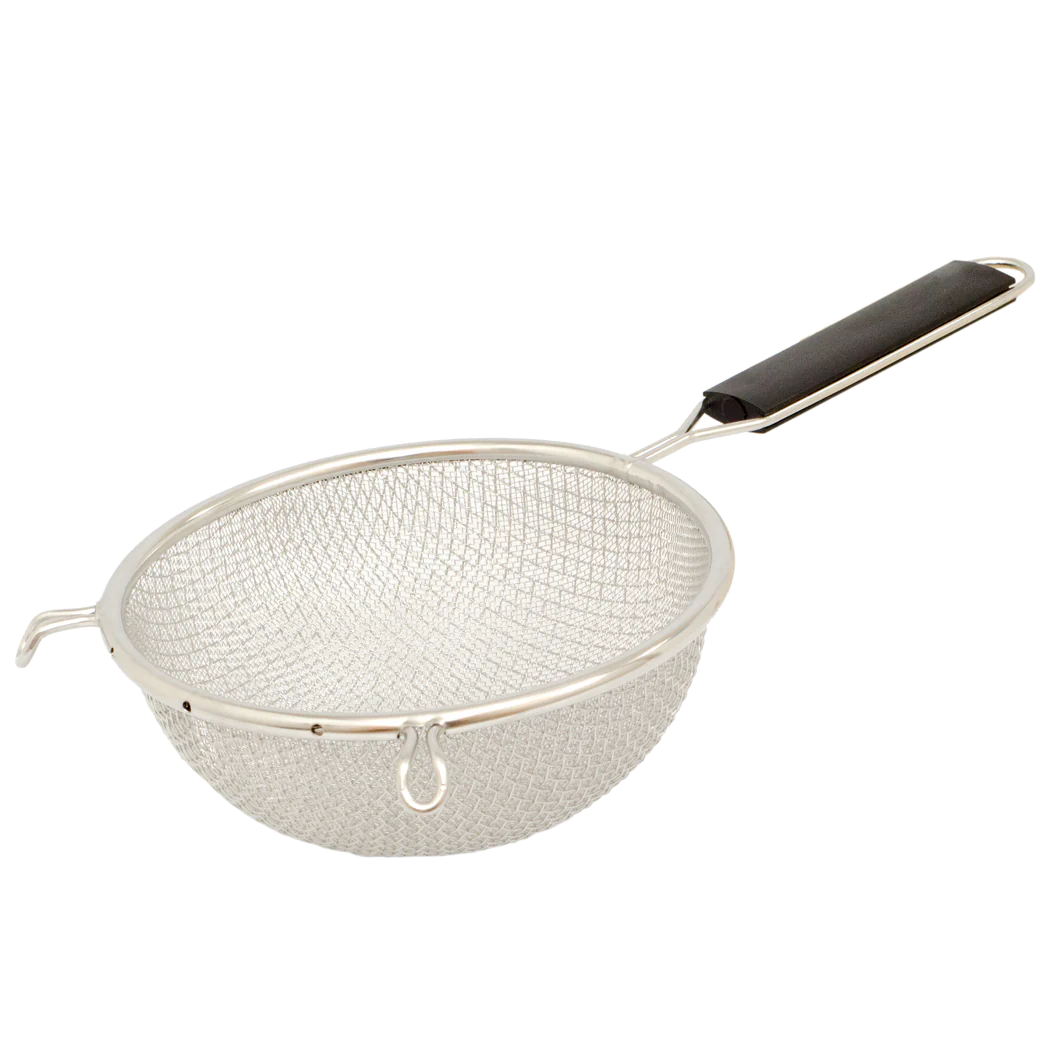 Browne 10-Inch Double Fine Mesh Strainer - Premium Kitchen Sieve for Sifting Flour, Straining Pasta, and Draining Vegetables - Ideal for Baking, Cooking, and Food Prep