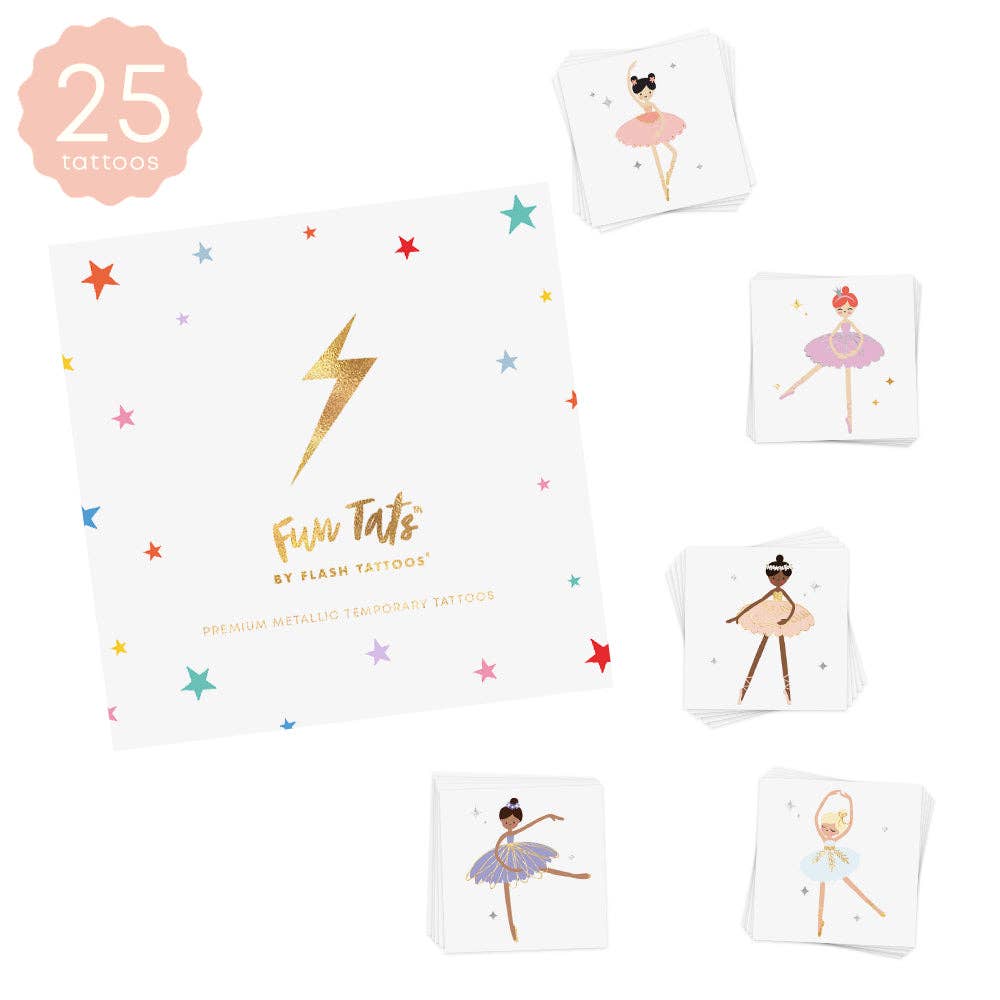 Elegant Ballerina Temporary Tattoos for Women & Girls - Waterproof Fake Tattoos for Dance Performances, Costume Parties & Special Events