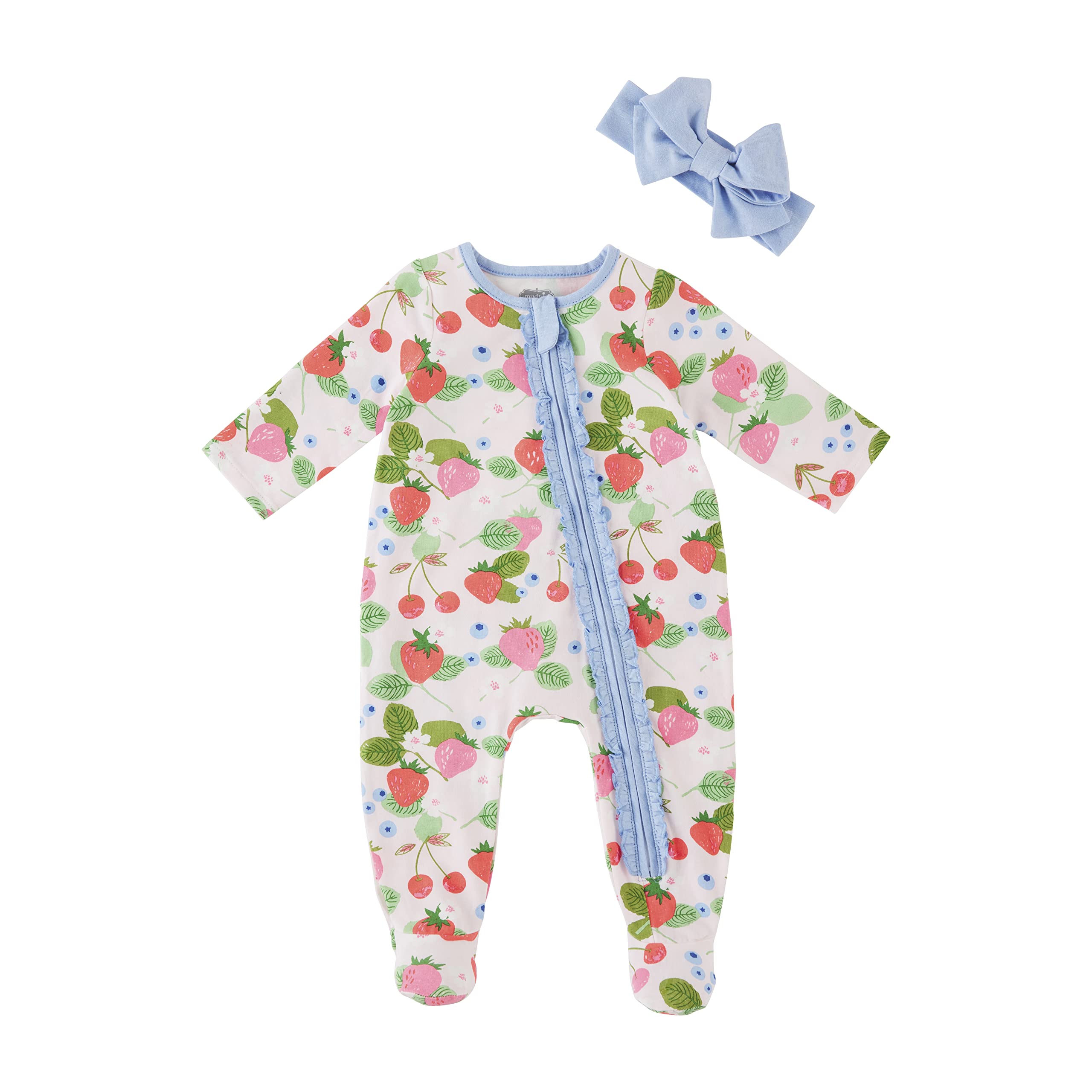 Mud Pie Baby Girls Sleepwear Set with Headband - Soft & Comfortable Pajamas for Infants & Toddlers - Perfect for Bedtime, Lounging & Photo Shoots