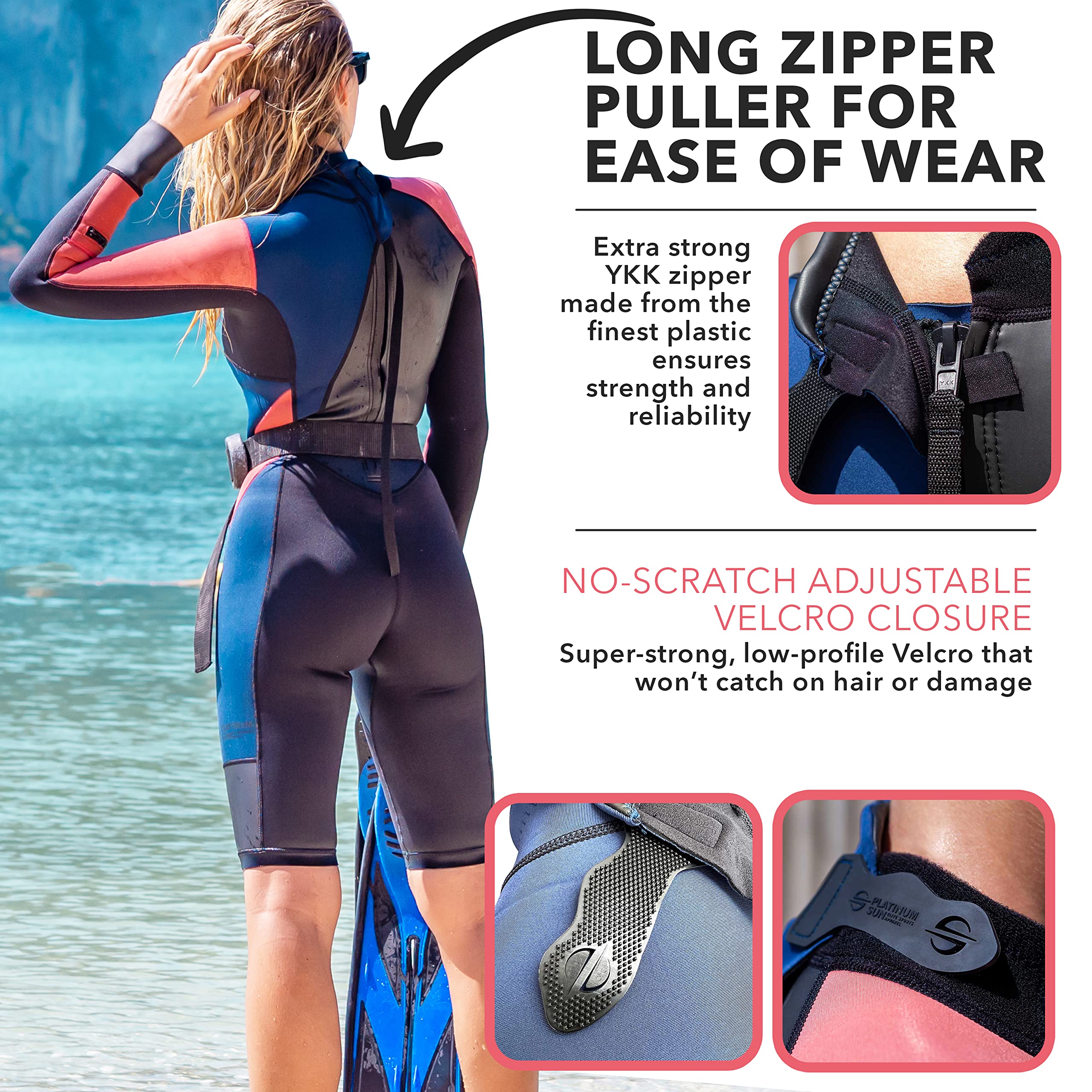 Women's 2.0mm Neoprene Wetsuit Shorty - Long Sleeve Half Leg Cold Water Springsuit for Scuba Diving, Surfing, Kayaking, Canoeing, Snorkeling & Swimming | Perfect for Beach Adventures, Water Sports & Outdoor Activities