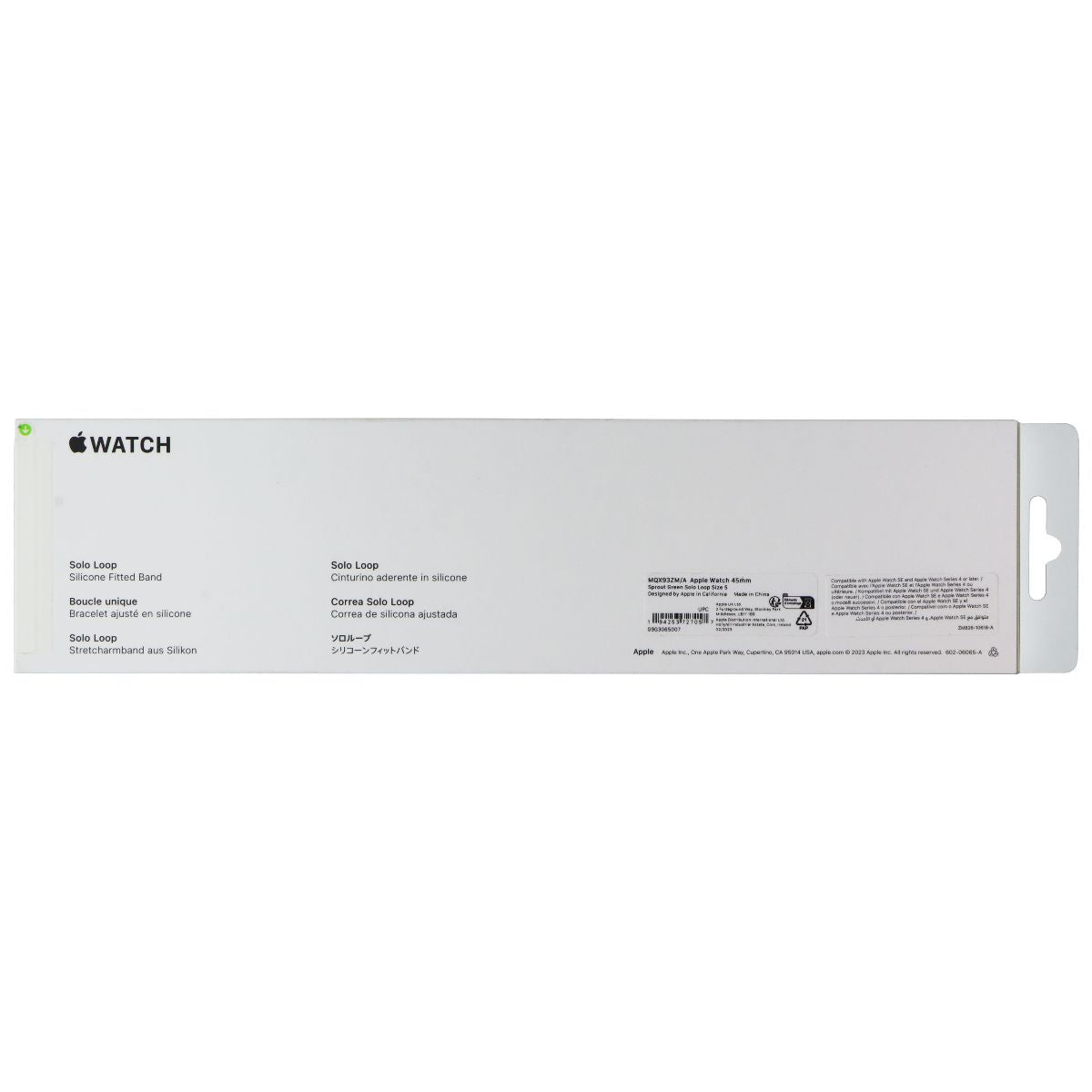 Apple Watch Solo Loop Band 45mm - Sprout Green, Size 5 | Compatible with Apple Watch Series 9/8/7/6/SE (49mm/46mm/45mm/44mm) | Soft Stretchable Design for Workouts, Running & Daily Wear