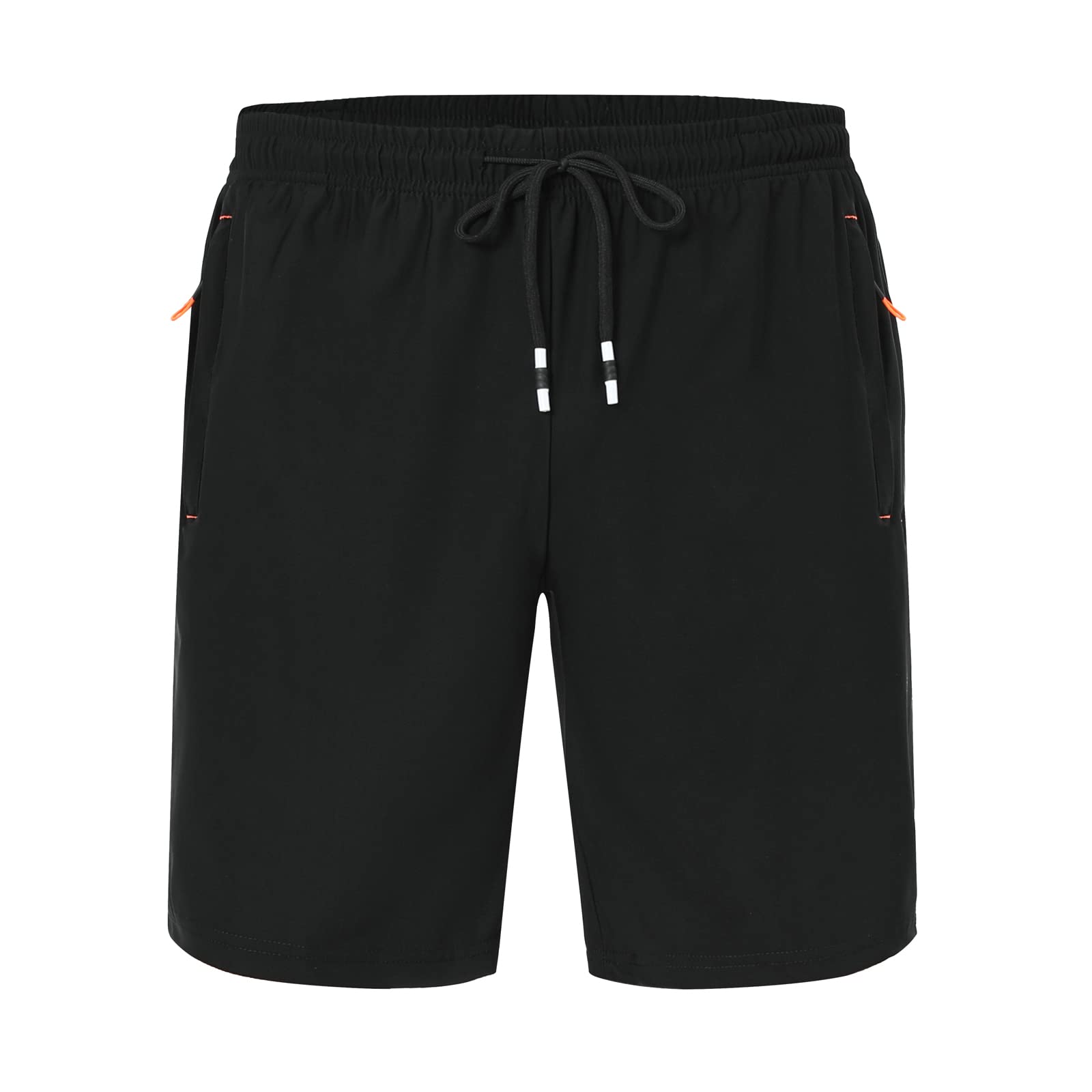 Boys Lightweight Athletic Running Shorts - Quick Dry Gym Workout Shorts with Zipper Pockets for Hiking, Jogging & Sports Activities