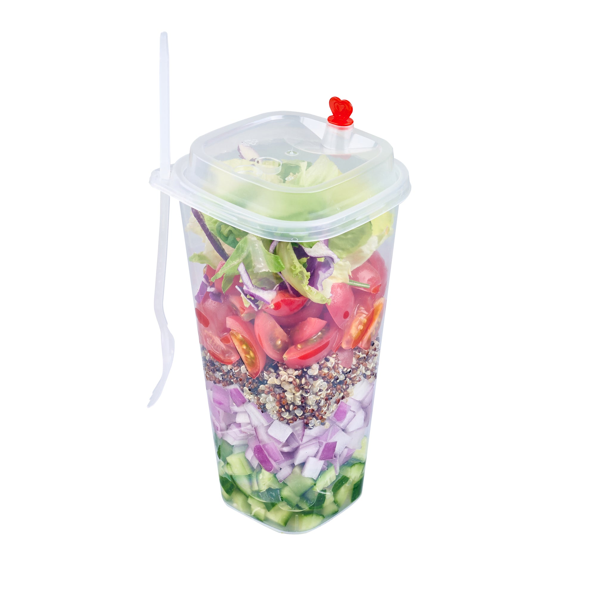 24 oz Clear Plastic Salad To Go Containers with Lids & Forks - 100 Pack | BPA-Free Meal Prep Containers for Office Lunch, Picnics & Takeout Food Storage