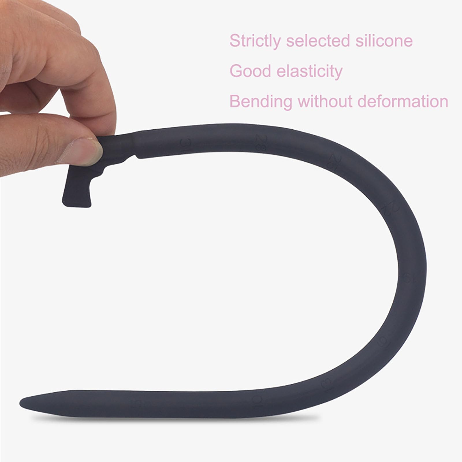 Kutocesy 6-Piece Graduated Silicone Urethral Plug Dilators for Men - Urethral Sounding, Masturbation & Stimulation Sex Toys (Black) - Perfect for Solo Play & Sensual Exploration