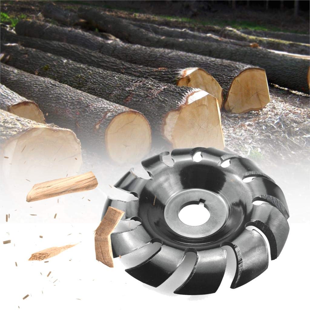 Hot Manganese Steel 16mm Bore 90mm 12 Teeth Wood Carving Disc for 100/115 Angle Grinder - Perfect for Woodworking, DIY Projects & Furniture Shaping