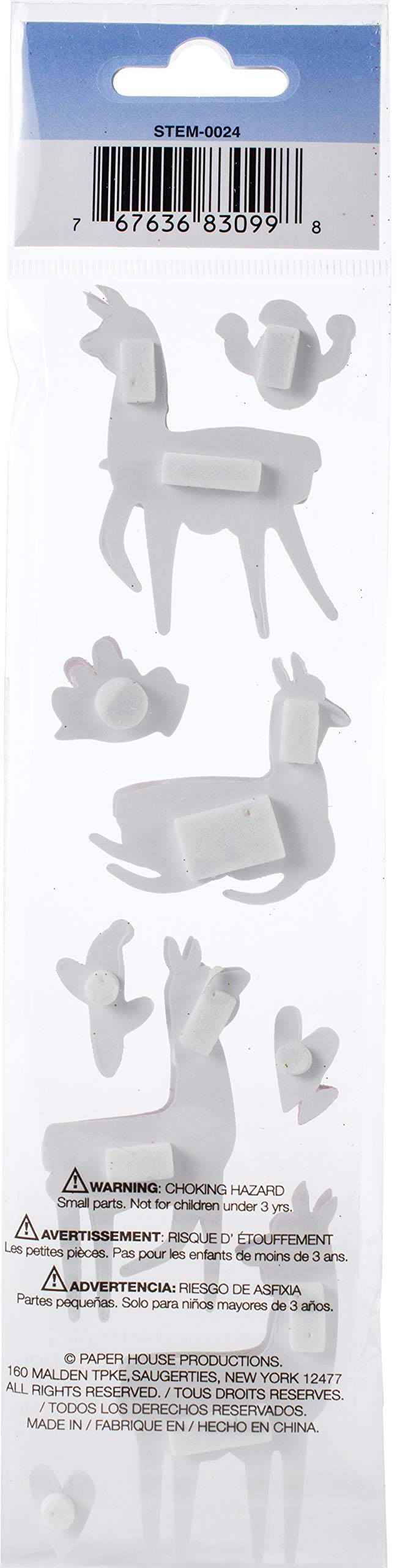 PAPER HOUSE PRODUCTIONS 3D Stickers - Cute Llamas for Scrapbooking, Journals & DIY Crafts | Fun Decorative Stickers for Kids & Adults